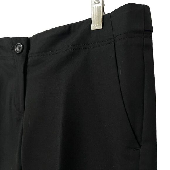 Theory Women's Black Mid-Rise Straight-Leg Cropped Pants Size 10 - Picture 3 of 10